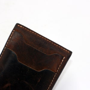 vintage brown leather credit card case image 4