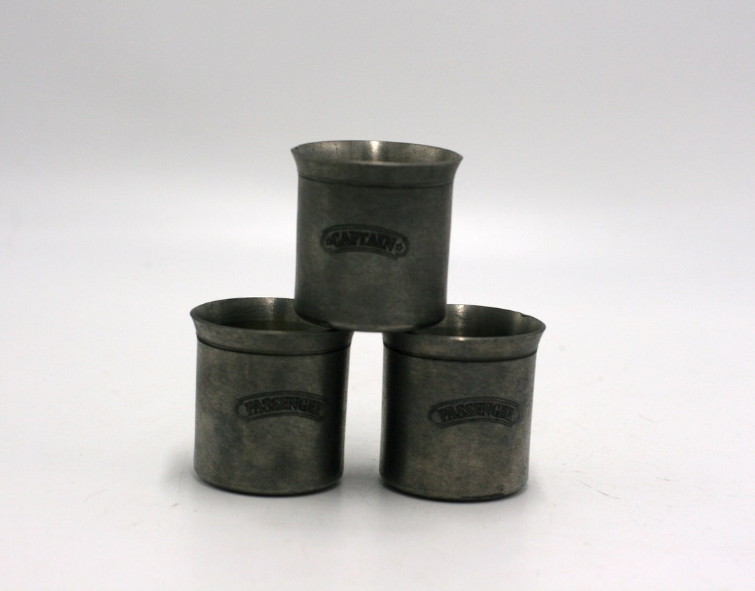 Vintage Scandia Tenn Pewter Shot Glasses Etsy