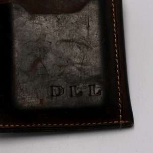 vintage brown leather credit card case image 5