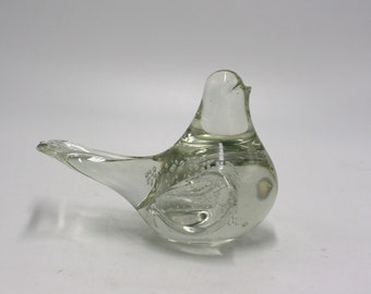 vintage glass bird with controlled bubbles