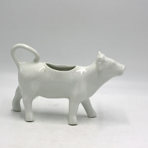 vintage White Porcelain Cow Creamer Made in France