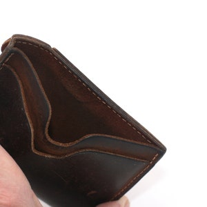 vintage brown leather credit card case image 3
