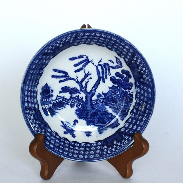 vintage willow ware sauce dish made in japan