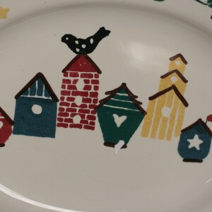 vintage chaparral serving platter with bird houses image 2