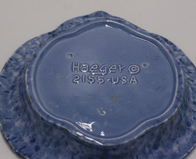 vintage Haeger blue spatter ashtray image 5