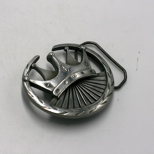 vintage silver crown belt buckle Great American products 2004 image 1