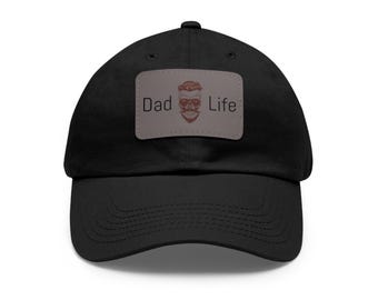 Elegante gorra de papá con parche de cuero. Regalo perfecto para el Día del Padre, ropa informal, actividades al aire libre y un sombrero de papá moderno.