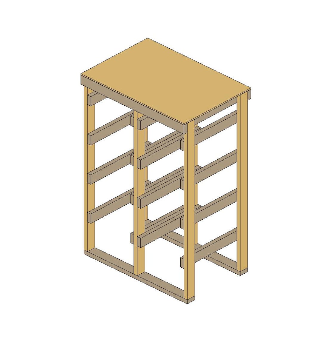 8-bin Storage Rack Plans | DIY Garage Organization | PDF Woodworking ...