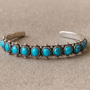 Armband i turkos sterlingsilver | Vintage Navajo ädelstensarmband