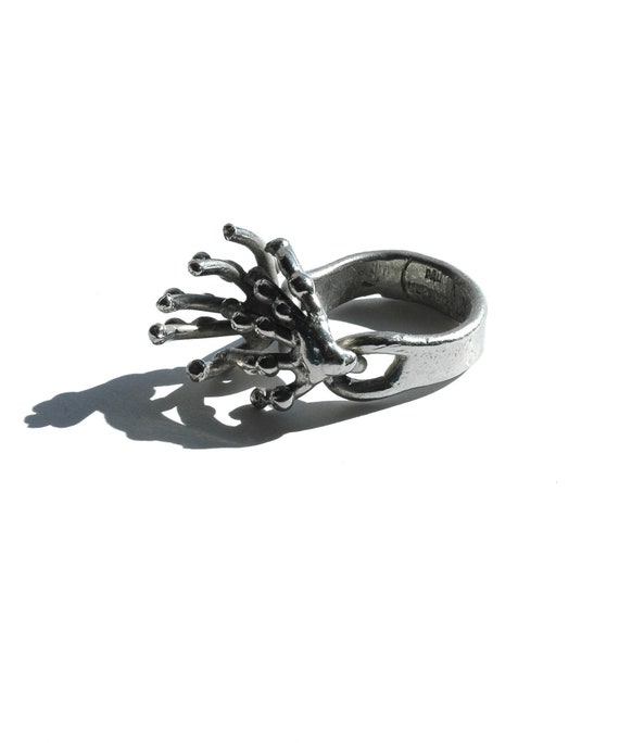 Signed PAL KEPENYES Skeleton Hand Ring - Unique A… - image 1