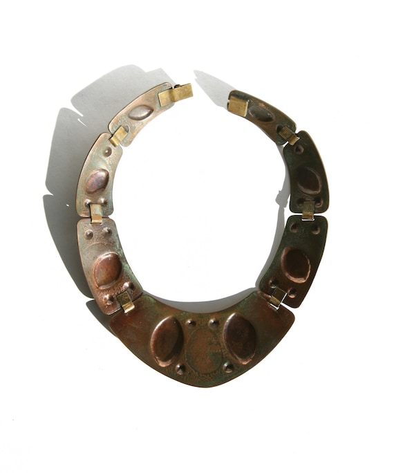 Signed ARTESANIA AMERI Collar Necklace + Cuff Bra… - image 2