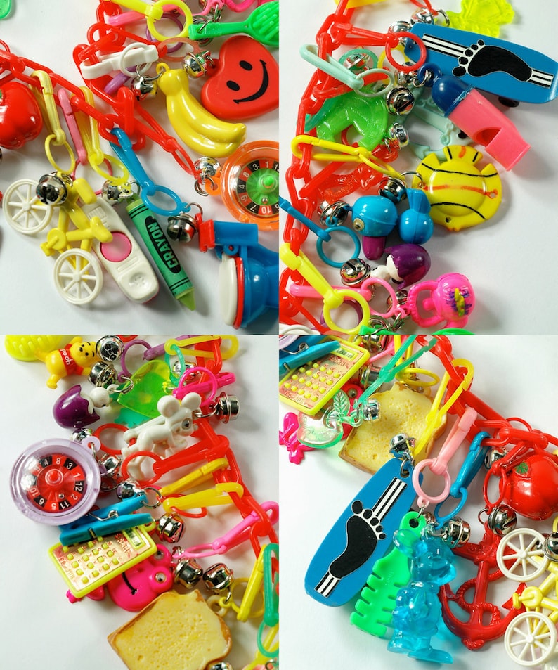 Ultimate 80's CHARM Necklace FRINGE Statement Necklace Etsy