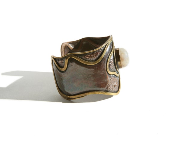 Signed ARTESANIA AMERI Collar Necklace + Cuff Bra… - image 9