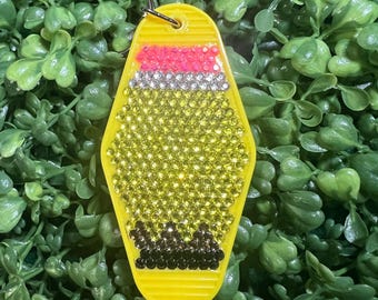 Rhinestone Teacher Appreciation Week Bling Pencil Motel Keychain