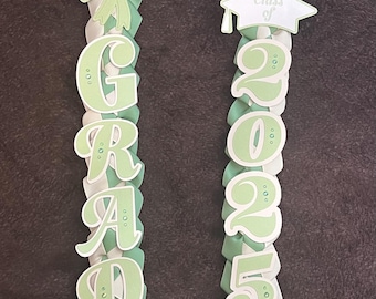 Frog Princess Single Double Ribbon Grad Lei Custom Graduation Gift Class 2026