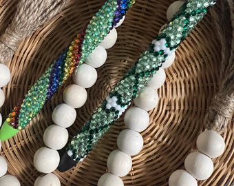 Rhinestone St. Paddy’s Day Lucky Rainbow Green Clover Bling Pen