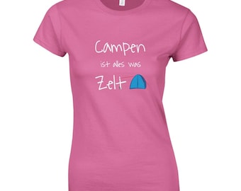 Klassiek "Camping" T-shirt met ronde hals voor dames | Gildan® 64000L
