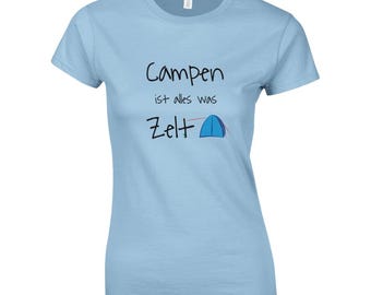 Klassiek "Camping" T-shirt met ronde hals voor dames | Gildan® 64000L