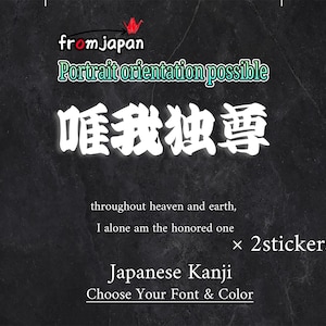Japanische Kanji-Aufkleber (2er-Set) – Selbstbezogenheit – JDM-Vinylaufkleber für Auto, Laptop, Skateboard & PC. Wasserfester, japanischer Aufkleber.