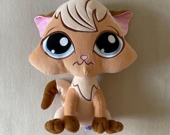 Peluche gigante de gato de Littlest Pet Shop, artículo de colección, vintage de 2008.