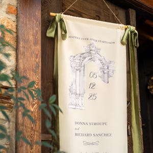 パーソナライズされた結婚式のウェルカムサイン、結婚式のウェルカムサイン、カスタムファブリックのウェルカムサイン、スタンド付き婚約パーティーのウェルカムサイン