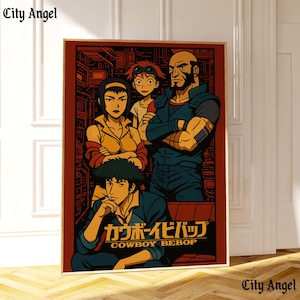 Cowboy Bebop Poster | Cowboy Bebop Print | Anime Poster | Anime Manga Art Print | Minimalist Poster | Vintage Retro Print | Flexible Sizes