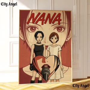 NANA Anime/Manga Movie Vintage Retro Poster | TOKYO, JAPAN | Nana Osaki & Komatsu | High-Quality Aesthetic Y2K Anime Wall Print