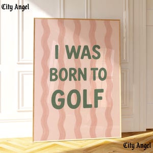 Retro Golf Print | Printable Cute Golf Wall Art | Golf Aesthetic Print | Trendy Golf Poster | Golf Quote Print | Golf Lover Gift
