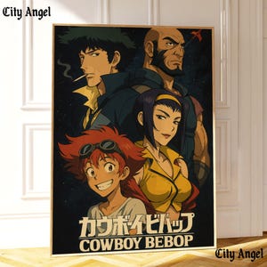 Cowboy Bebop Poster | Cowboy Bebop Print | Anime Poster | Anime Manga Art Print | Minimalist Poster | Vintage Retro Print | Flexible Sizes