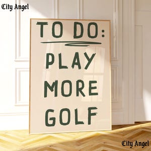 Retro Golf Print | Printable Cute Golf Wall Art | Golf Aesthetic Print | Trendy Golf Poster | Golf Quote Print | Golf Lover Gift