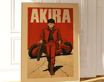 アキラ、大友克洋、1988年 - 高品質アニメレトロ映画ポスター
