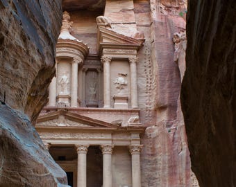 Petra Treasury Print | Jordan Travel Photography | Ancient Ruins Wall Art | UNESCO World Heritage Decor