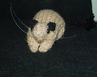 Knitted Gerbil 10 Siamese