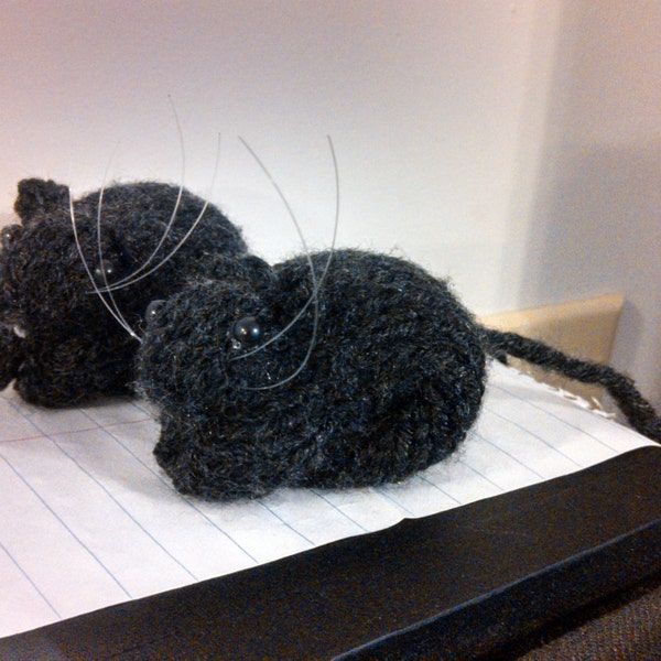 Knitted Black Gerbil