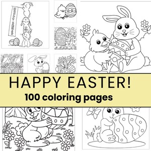 Easter Coloring Book: 100 Pages of Spring Fun (PDF)