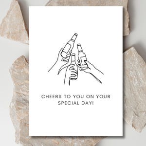 Birthday Card for Friend, Printable Card, Birthday Card for Her or Him, Cheers, Beer Birthday Card, Greeting Card, Cheers to Another Year