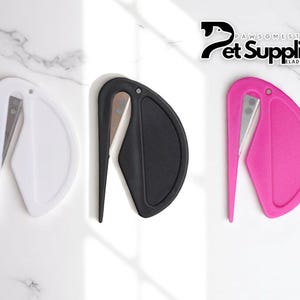 Pet Grooming Tool | Knot Remover Comb | Shedding Blade for Dogs Cats | Tangle Hair Trimmer | Safe De-matting Brush | Cute Fur Cutter