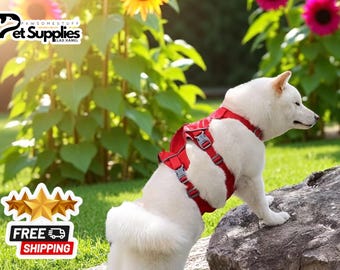 Adjustable Dog Harness | Chest Vest with Front and Back Clips | Waterproof & No Pull Design  | Gift for Pet Owners | Puppy Training Gear