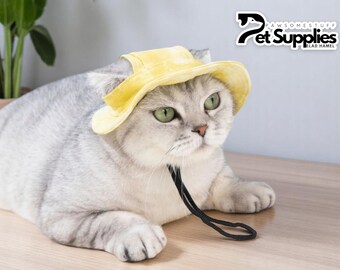 Pet Hat with Ear Holes | Adjustable Headwear for Dogs & Cats | Cute Outdoor Soft Accessory l Comfortable Lightweight Style
