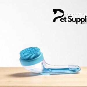 Long Handle Pet Brush | Silicone Bath Comb | Soft Grooming Tool | Dog Massage Cleaner | Cat Scrub Aid | Easy Fur Removal