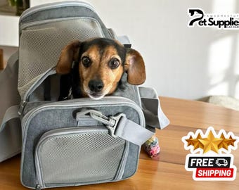Porte-bébé pour animal de compagnie | à main pour chien et chat | Extérieur en filet respirant pour les voyages | Chiots et chatons confortables dans une tente | Idée cadeau parfaite