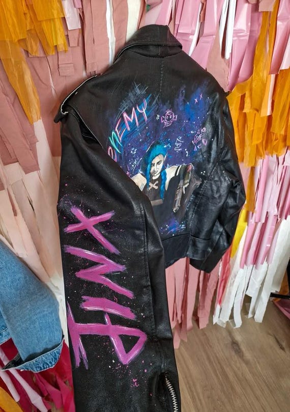 Custom Painted Anime Leather Jacket