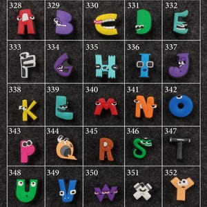 Croc Style Charms #328 - #375 | Alphabets Crocs Charm Numbers Crocs Charm Cute Emoji Charms Happy Alphabets Cute Shoe Clips Trendy Gifts