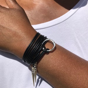 Choker Necklace, Leather Choker, Leather Wrap Choker, Gift for Her, Lariat Necklace, Leather Choker Wrap, Boho Choker, Bohemian Jewelry