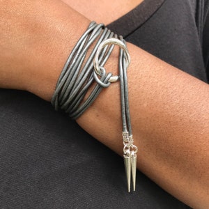 Choker Necklace, Leather Choker, Leather Wrap Choker, Gift for Her, Lariat Necklace, Leather Choker Wrap, Boho Choker, Bohemian Jewelry