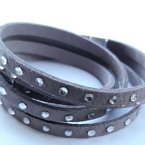 Strass Wickelarmband, Slake Armband, Armband für Frauen, Kristall Armband, Mikrofaser Armband, Silber wickeln, Strass Armband
