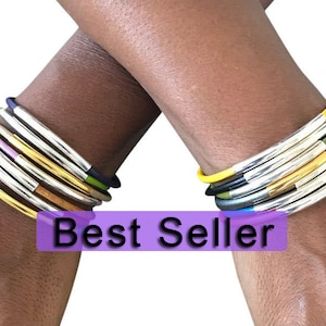 Leather Bracelets for Women, Tube Bangle, Stackable Bangle, Leather Tube Bangle, Layered Bracelet, Boho Bracelet