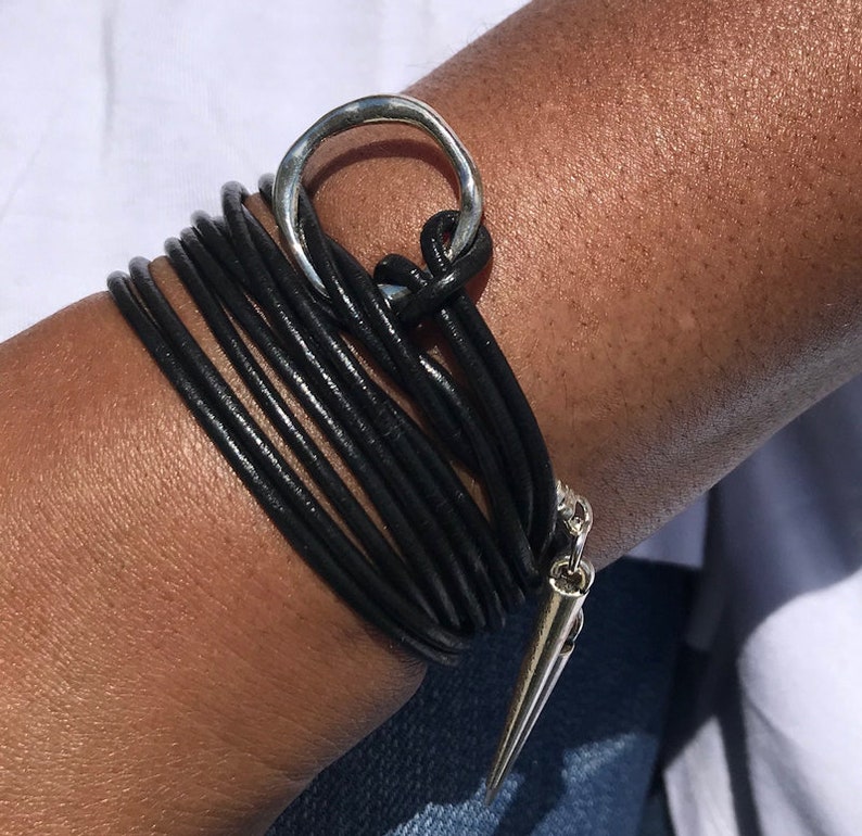 Black Choker Black Leather Choker Choker Necklace Circle Etsy