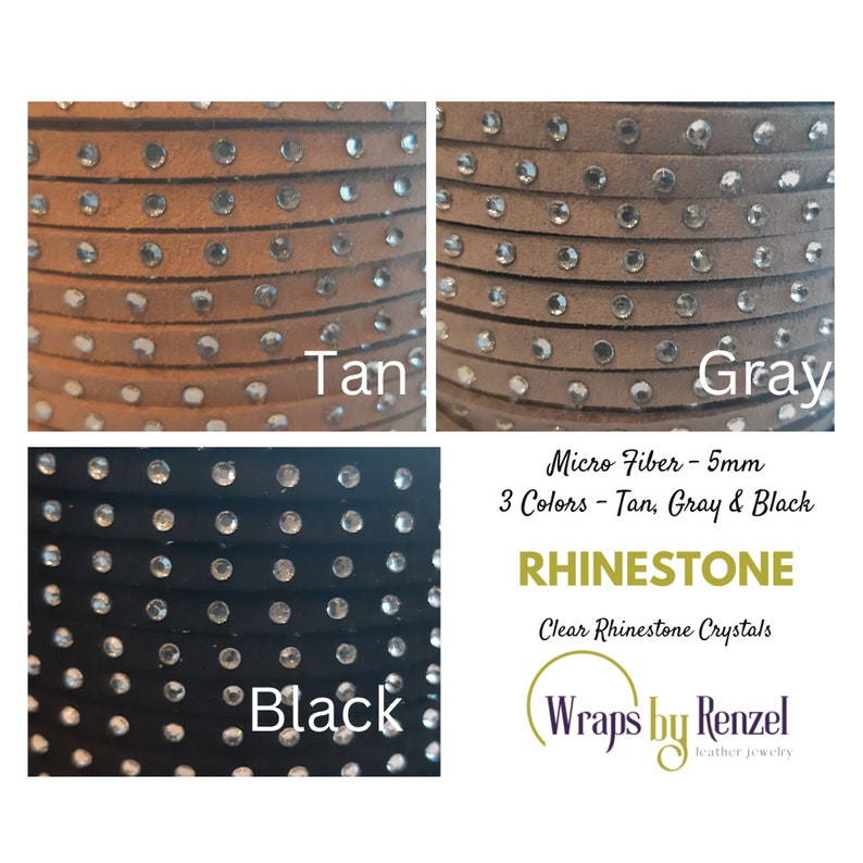 Wrap Bracelet for Woman, Slake Bracelet, Vegan Bracelet for Women, Crystal Bracelet, Micro Fiber Bracelet, Rhinestone Bracelet image 6
