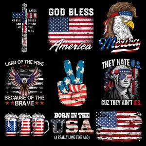 Patriotic USA Png Bundle, 4th Of July Png, Retro America Png, God Bless America Png, Patriotic Png, Girly American Png, Instant Download